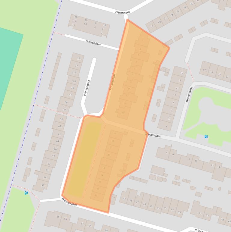 Kaart van postcodegebied 4908AC.