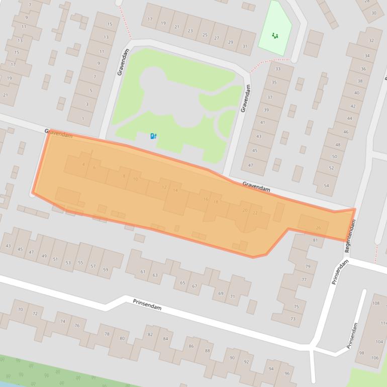 Kaart van postcodegebied 4908AE.