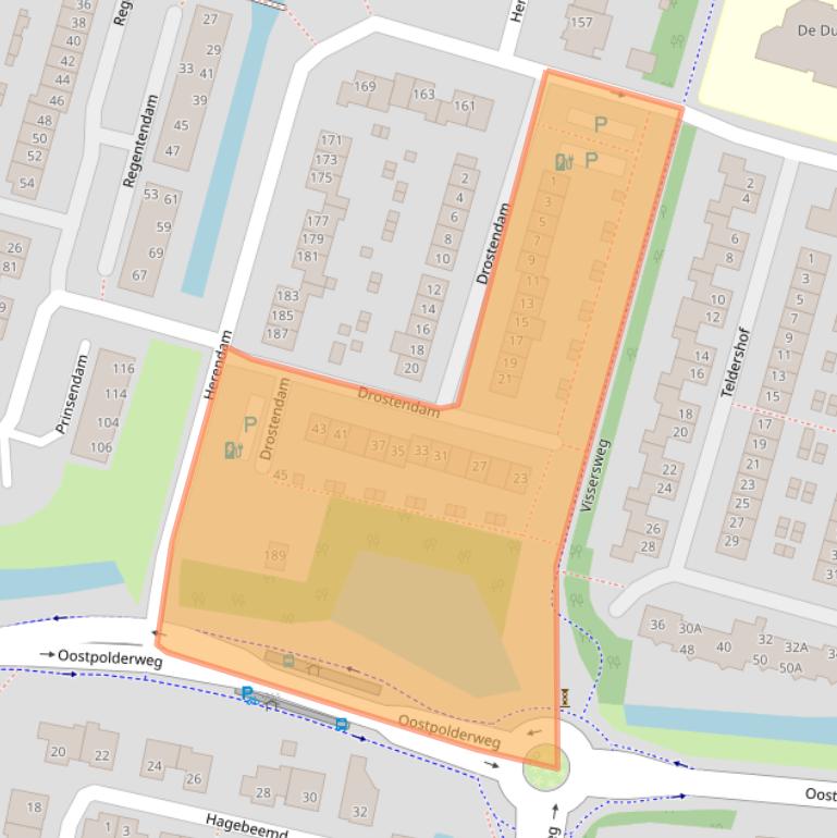 Kaart van postcodegebied 4908AJ.