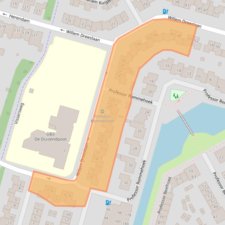 Kaart van postcodegebied 4908CB.