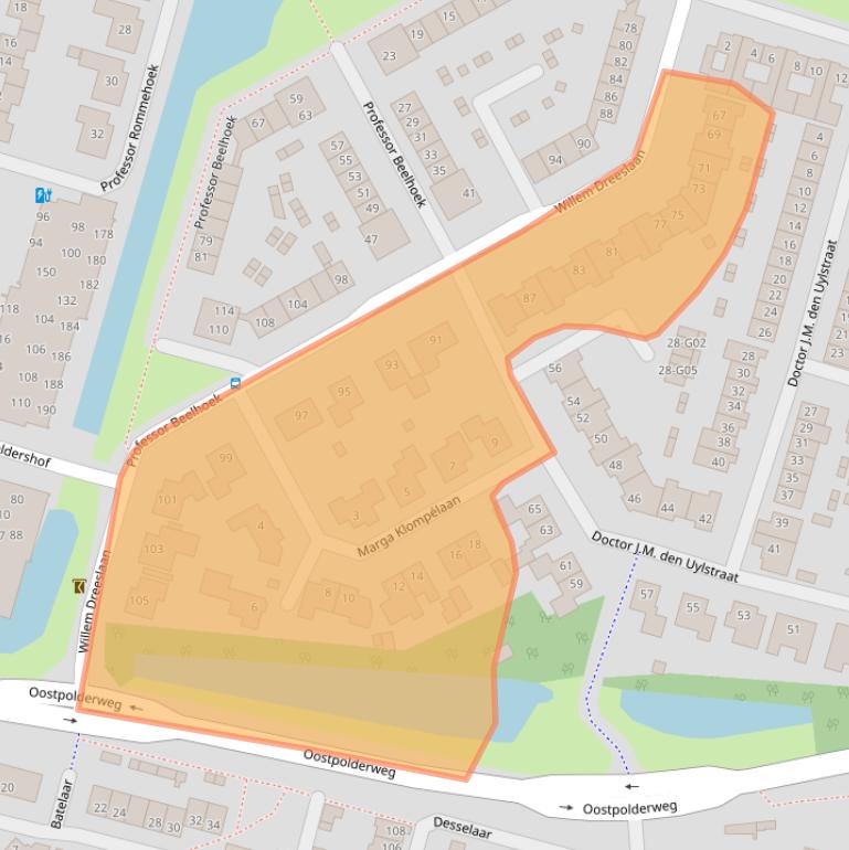 Kaart van postcodegebied 4908CE.