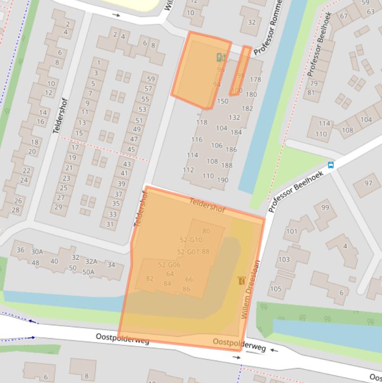 Kaart van postcodegebied 4908CJ.