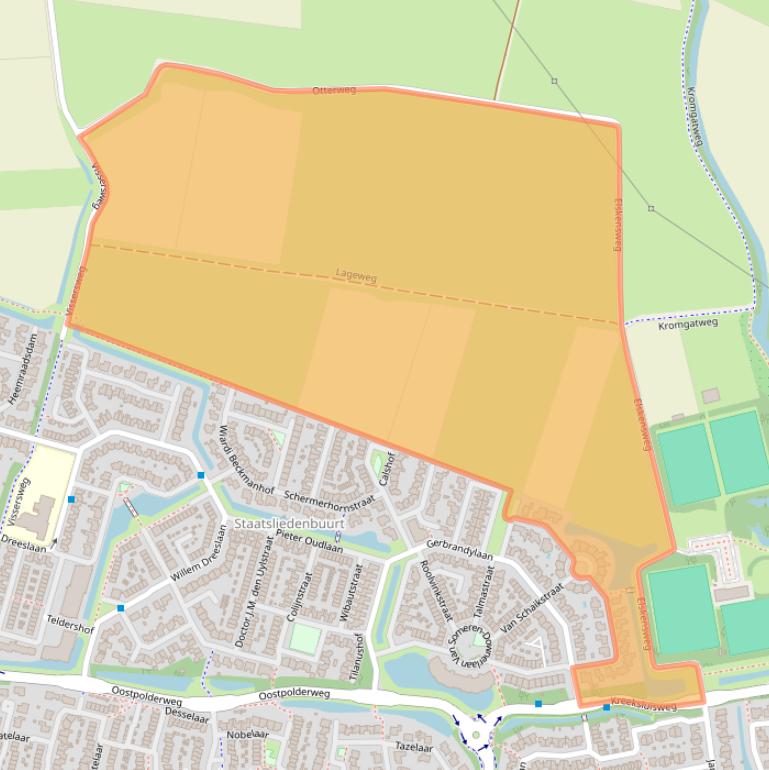 Kaart van postcodegebied 4908DL.