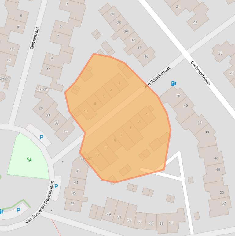 Kaart van postcodegebied 4908DP.