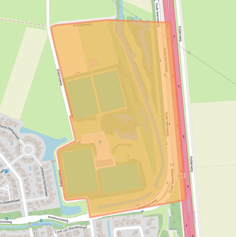 Kaart van postcodegebied 4908DW.