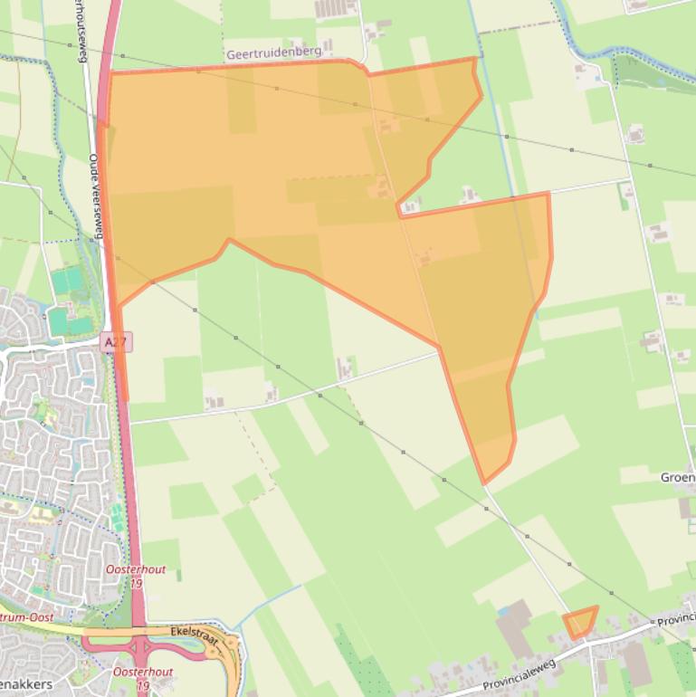 Kaart van postcodegebied 4909AB.