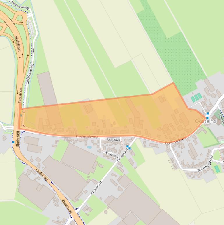 Kaart van postcodegebied 4909AE.