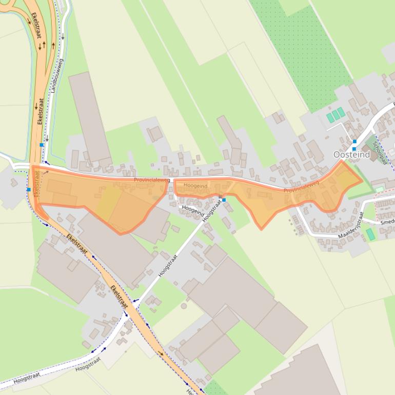 Kaart van postcodegebied 4909AK.