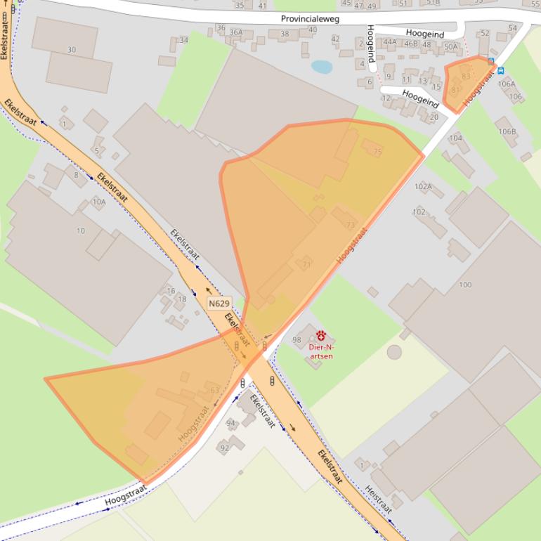 Kaart van postcodegebied 4909AT.