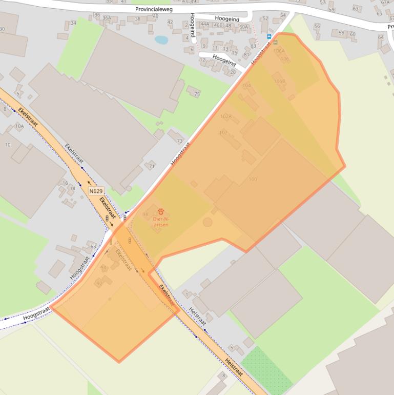 Kaart van postcodegebied 4909AV.