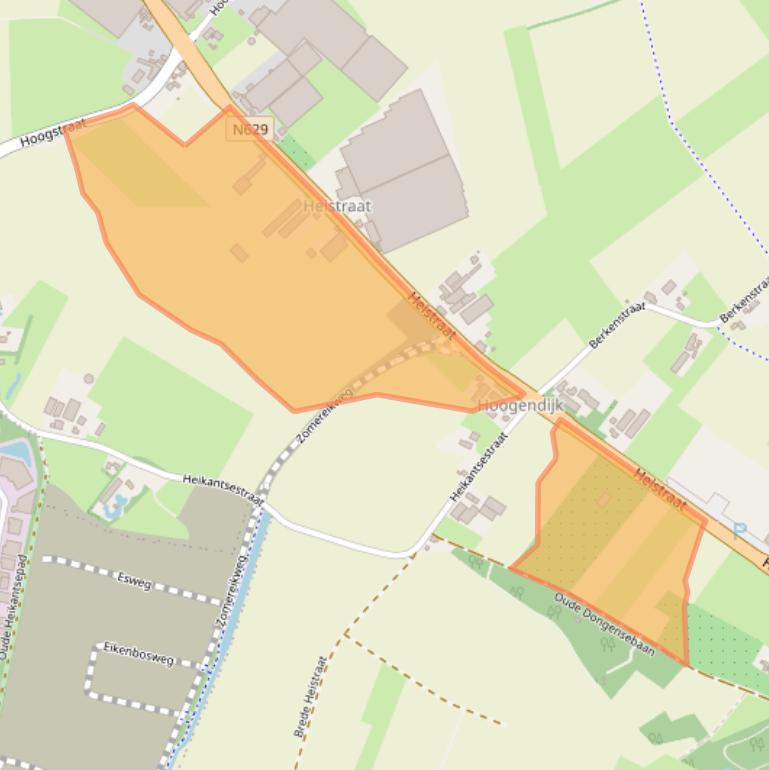 Kaart van postcodegebied 4909BE.