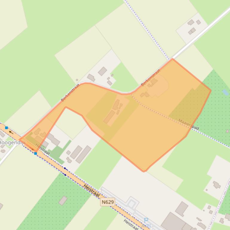 Kaart van postcodegebied 4909BH.