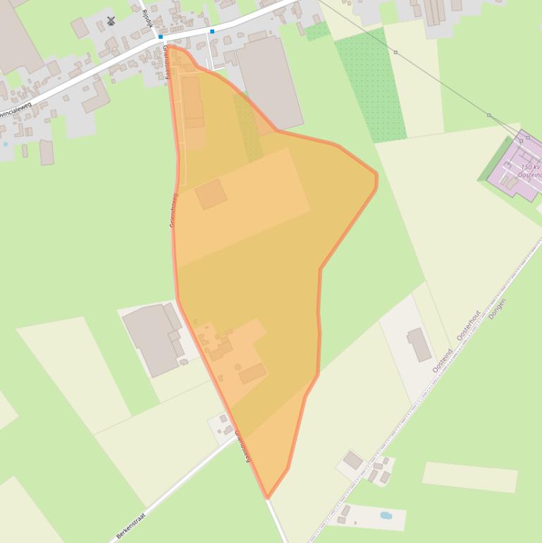 Kaart van postcodegebied 4909BJ.