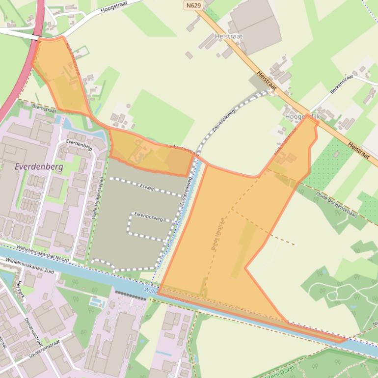 Kaart van postcodegebied 4909BR.