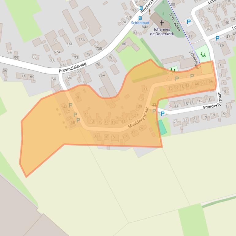 Kaart van postcodegebied 4909BS.