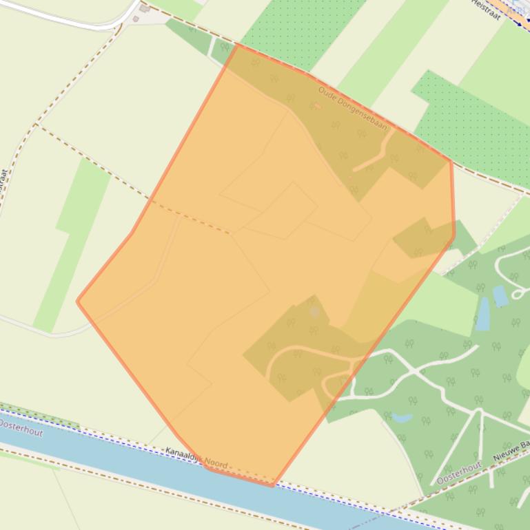 Kaart van postcodegebied 4909BW.