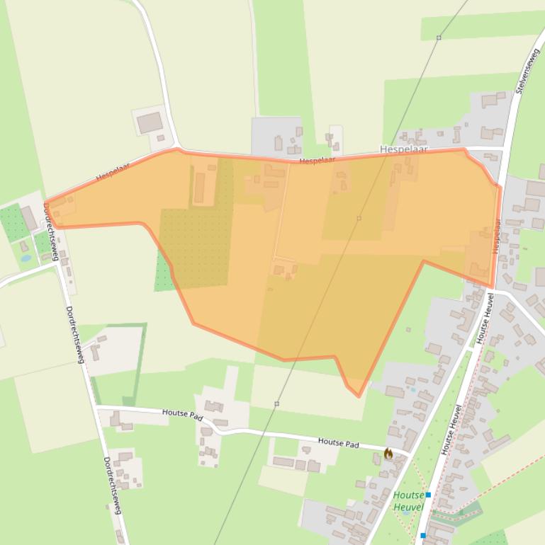 Kaart van postcodegebied 4911AD.