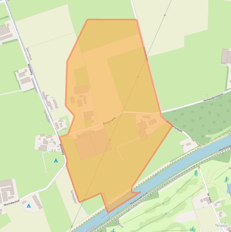 Kaart van postcodegebied 4911AL.