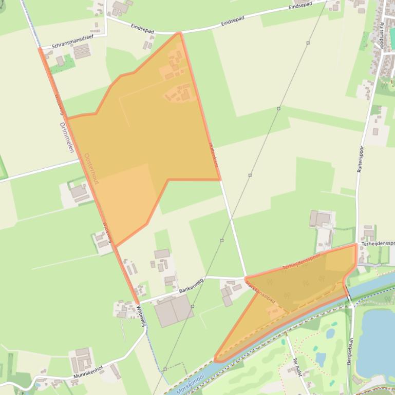 Kaart van postcodegebied 4911AM.