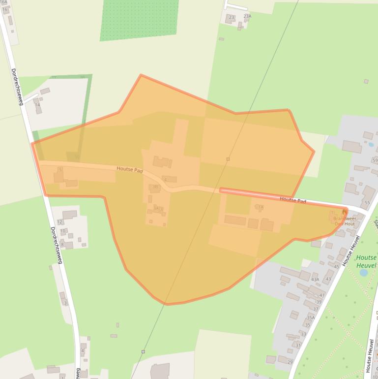 Kaart van postcodegebied 4911AS.