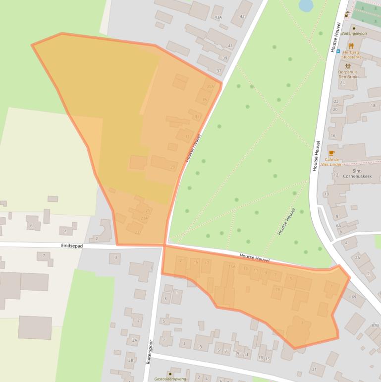 Kaart van postcodegebied 4911AT.