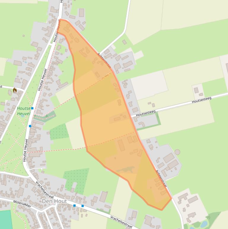 Kaart van postcodegebied 4911AX.