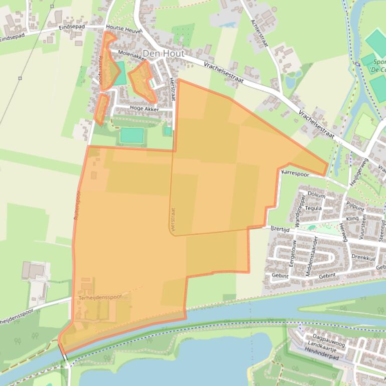 Kaart van postcodegebied 4911BA.