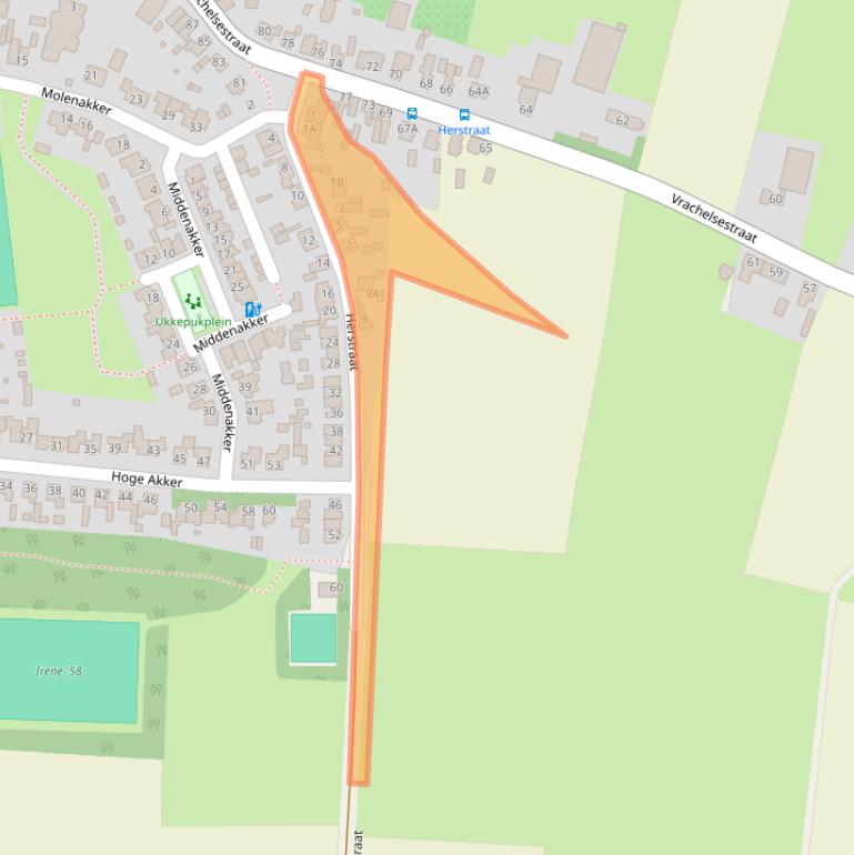 Kaart van postcodegebied 4911BD.