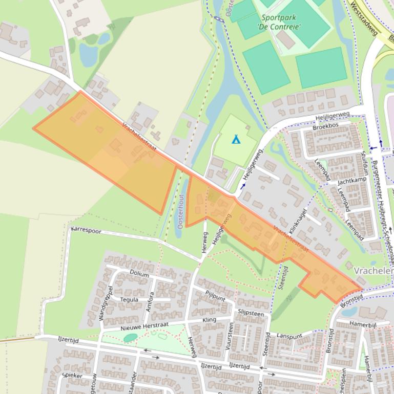 Kaart van postcodegebied 4911BG.