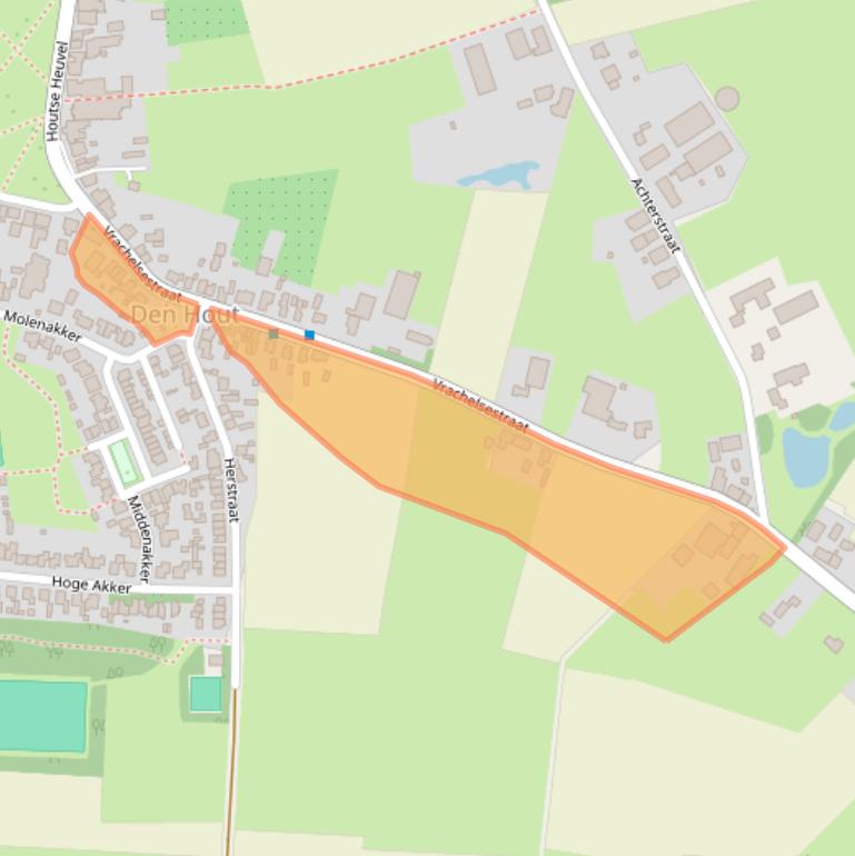 Kaart van postcodegebied 4911BH.