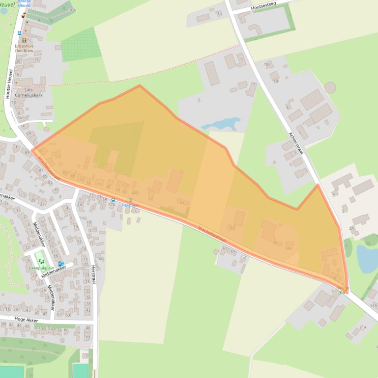 Kaart van postcodegebied 4911BK.