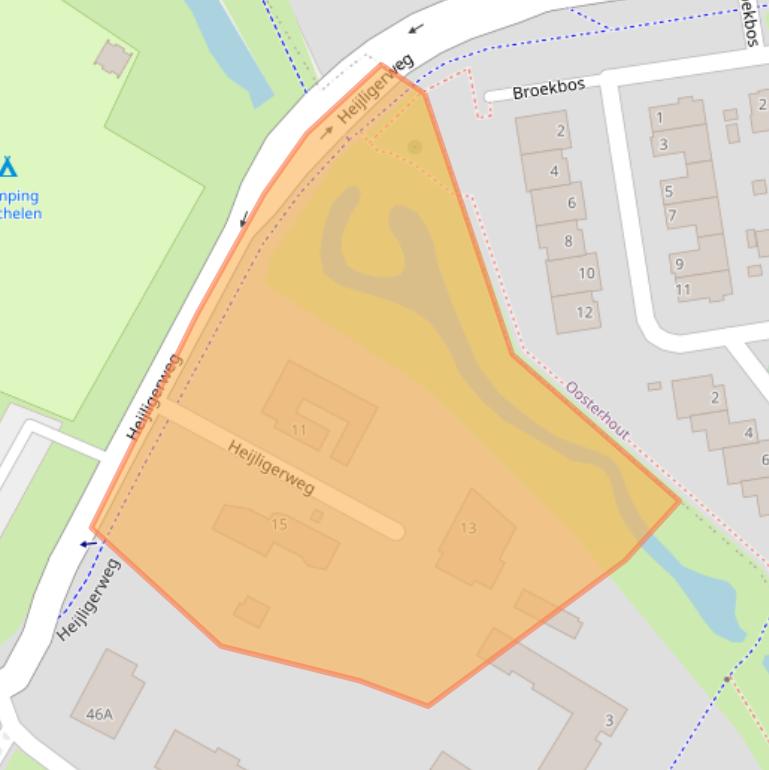 Kaart van postcodegebied 4911BN.