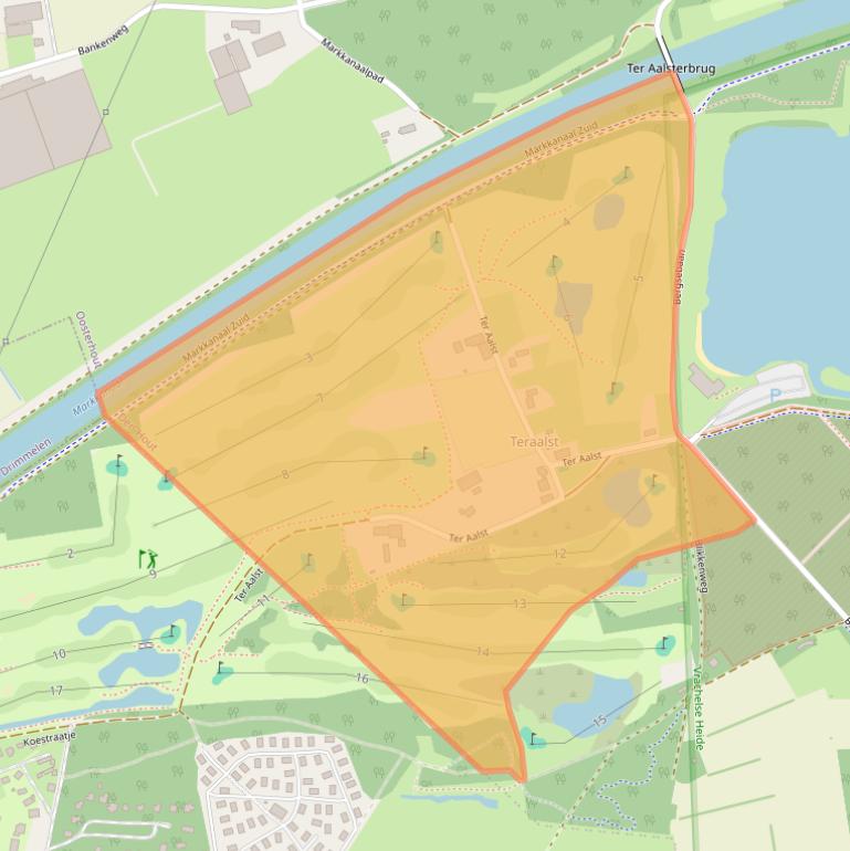 Kaart van postcodegebied 4911BP.