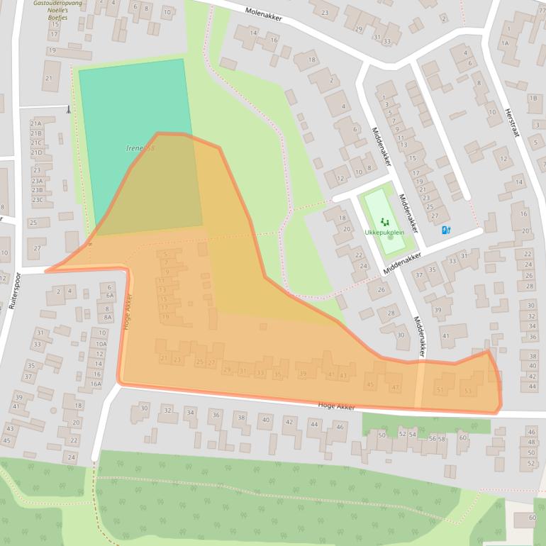 Kaart van postcodegebied 4911BX.