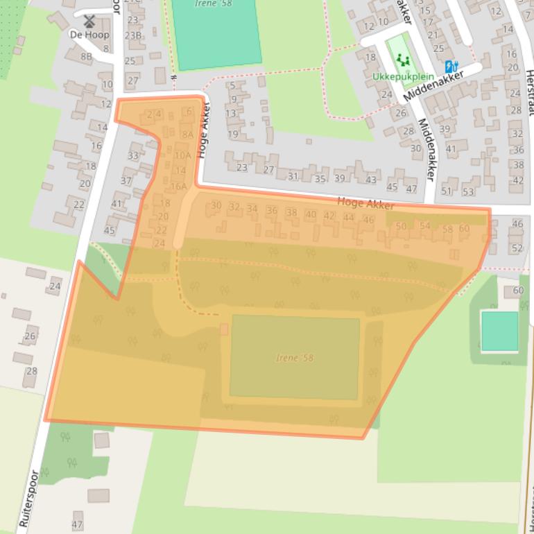 Kaart van postcodegebied 4911BZ.