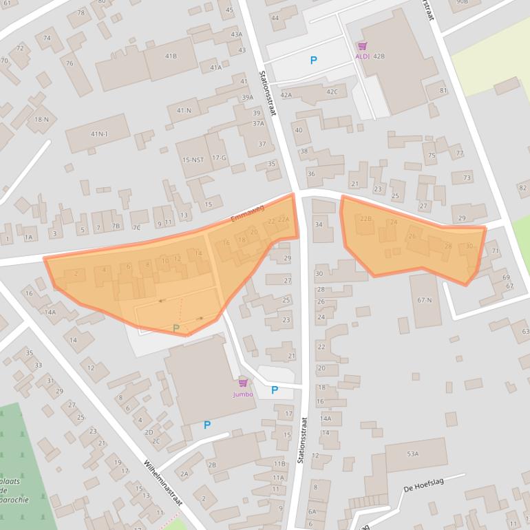 Kaart van postcodegebied 4921AG.
