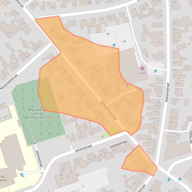 Kaart van postcodegebied 4921AH.