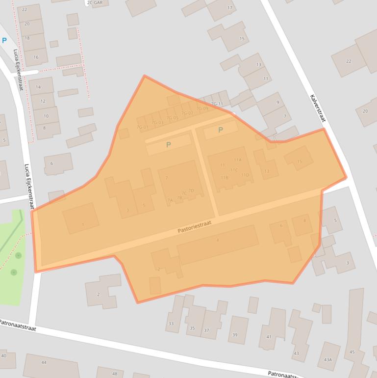 Kaart van postcodegebied 4921AR.