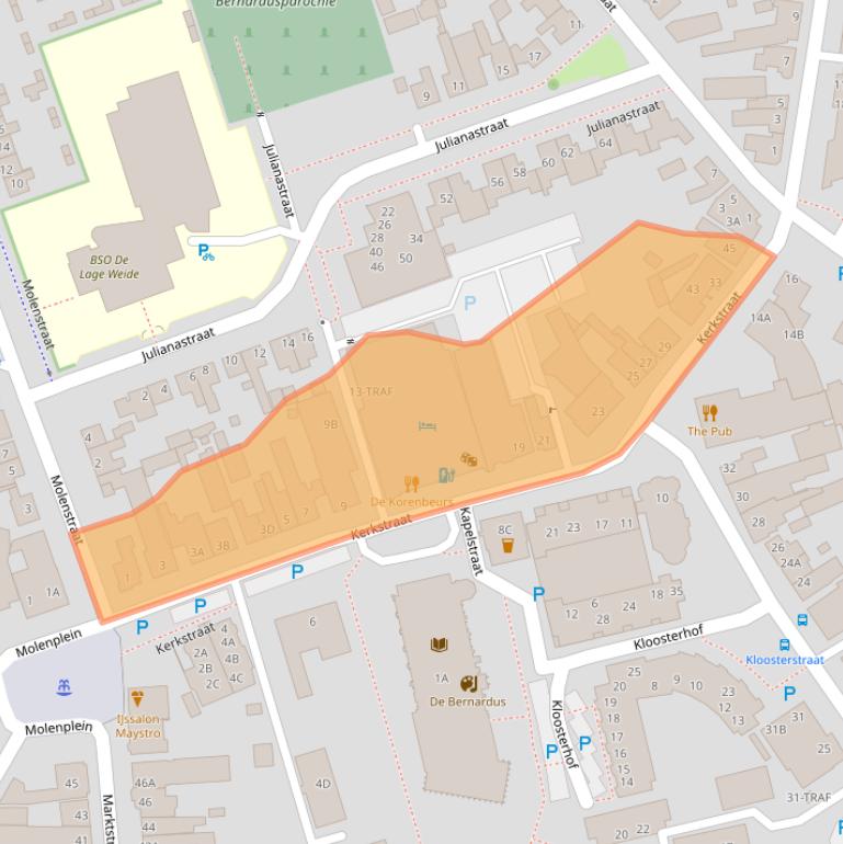 Kaart van postcodegebied 4921BA.