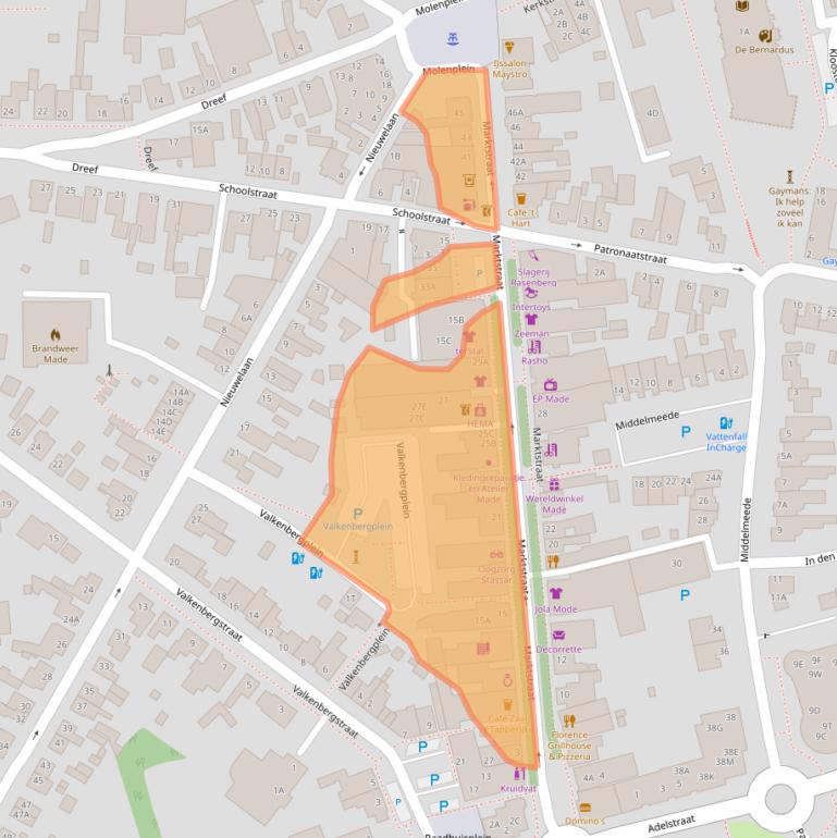 Kaart van postcodegebied 4921BE.