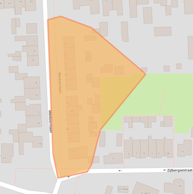 Kaart van postcodegebied 4921CB.