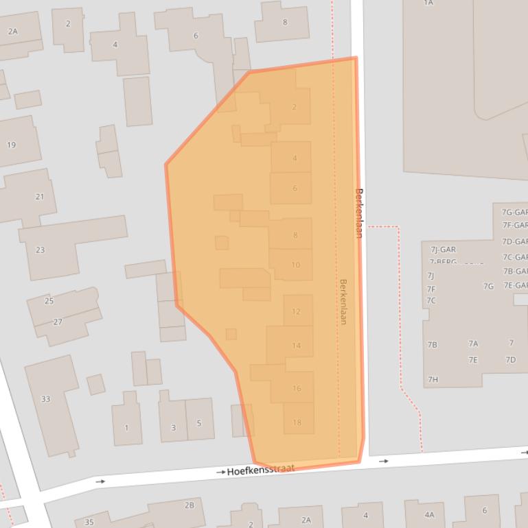 Kaart van postcodegebied 4921CG.