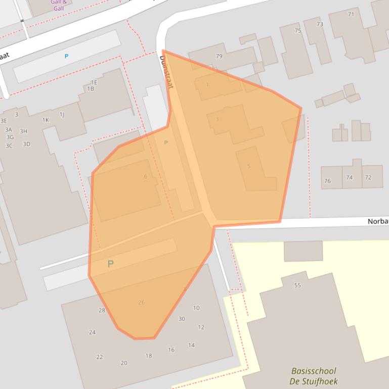Kaart van postcodegebied 4921EA.