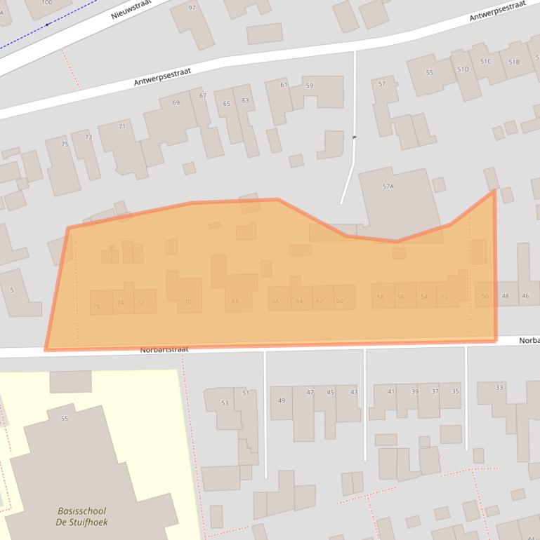 Kaart van postcodegebied 4921ED.