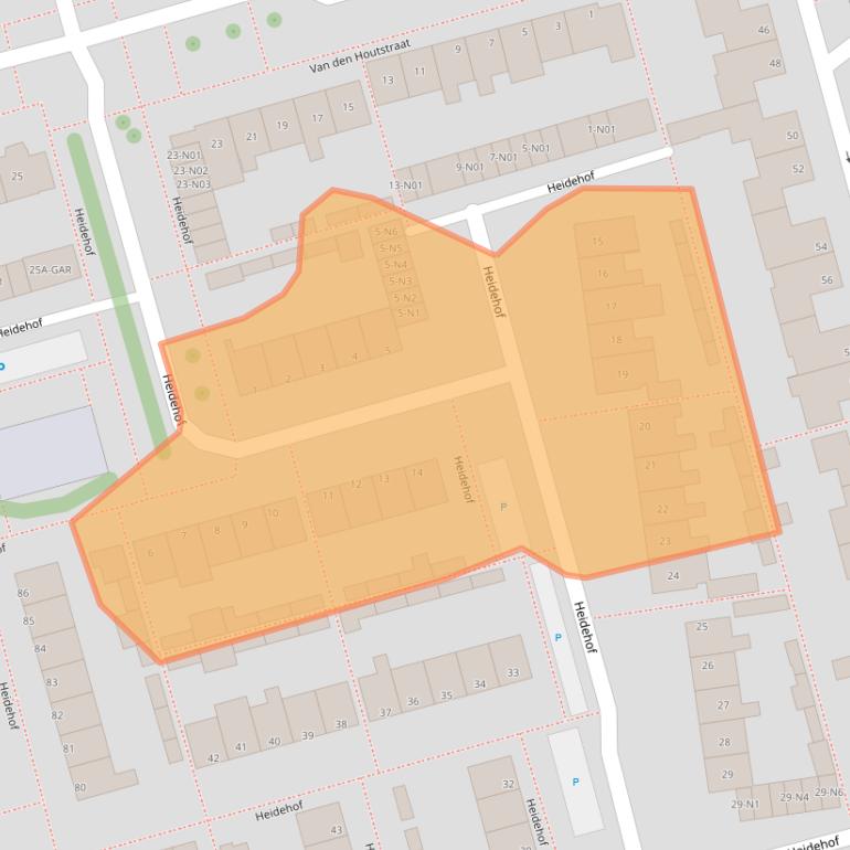 Kaart van postcodegebied 4921GA.