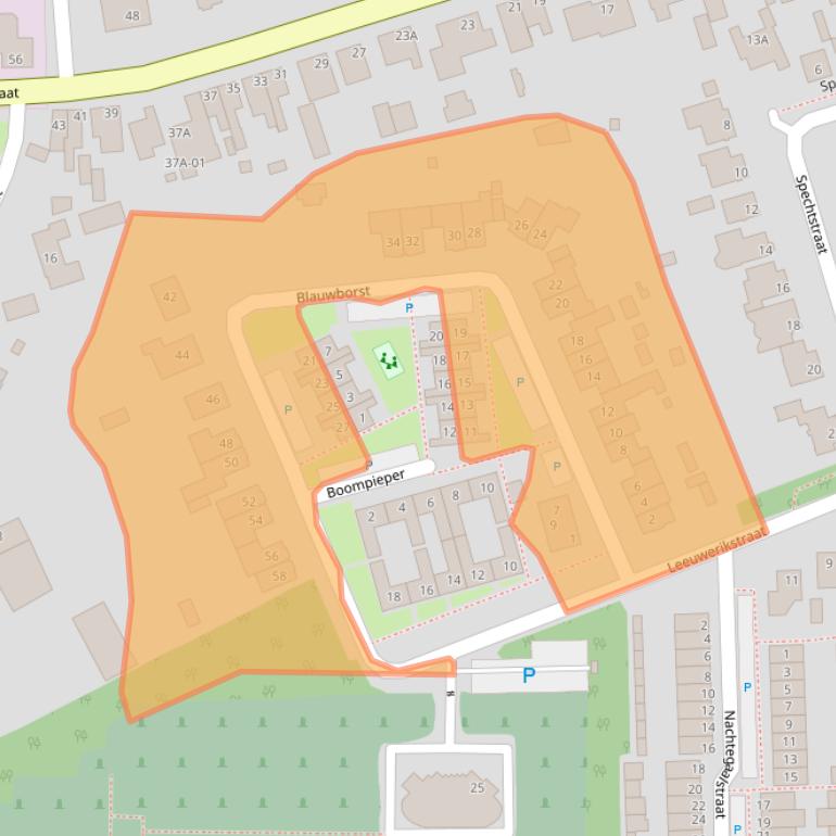 Kaart van postcodegebied 4921GX.