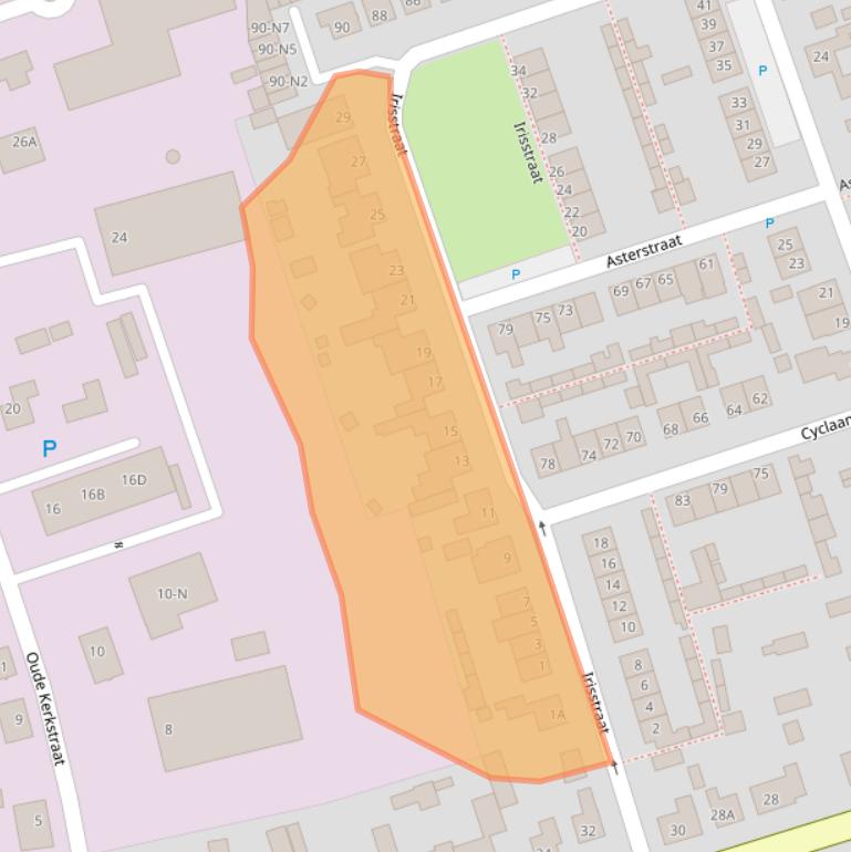 Kaart van postcodegebied 4921HE.