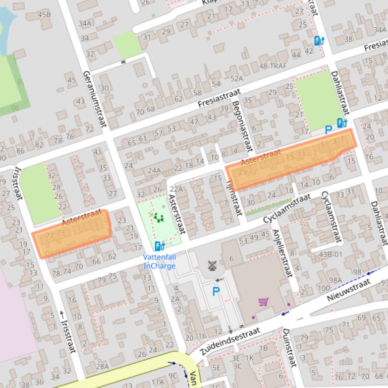 Kaart van postcodegebied 4921HK.