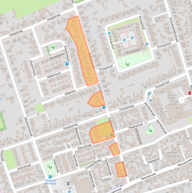 Kaart van postcodegebied 4921HP.