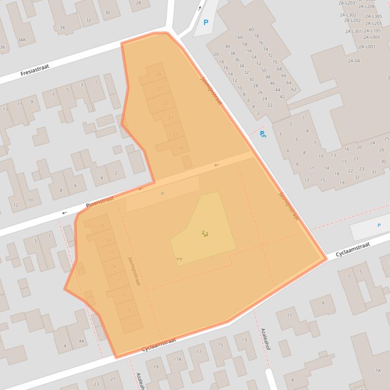 Kaart van postcodegebied 4921HT.